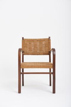 Erich Dieckmann A Pair of Bahaus Beech Seagrass Rope Armchairs by Erich Dieckma - 1575140