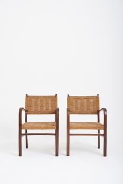 Erich Dieckmann A Pair of Bahaus Beech Seagrass Rope Armchairs by Erich Dieckma - 1575141