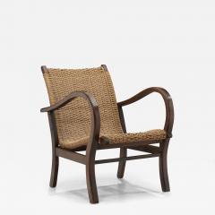 Erich Dieckmann Woven Cord Chair with Steam Bent Arms Germany circa 1930s - 3901119