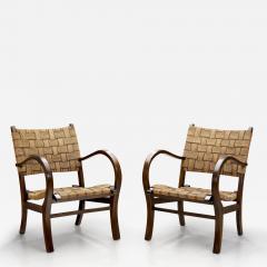 Erich Dieckmann Woven Cord Chairs in the Manner of Erich Dieckmann Germany ca 1950s - 3732907