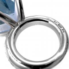 Erich Zimmermann 20 57 carat Brazilian Aquamarine White Diamond Platinum Ring Erich Zimmermann - 4701305