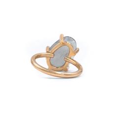 Erich Zimmermann Faceted Moonstone White Diamond Rose Gold Ring Erich Zimmermann - 4701292