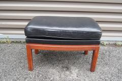 Erik Andersen Teak and Leather Ottoman by Erik Kolling Andersen with Peder Pedersen - 3182101
