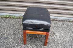 Erik Andersen Teak and Leather Ottoman by Erik Kolling Andersen with Peder Pedersen - 3182103