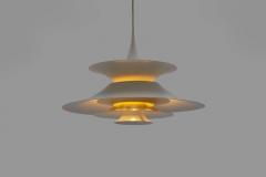 Erik Balslev White Radius Pendant Lamp by Eric Balslev for Fog M rup Denmark circa 1970 - 875045