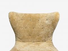 Erik Bertil Karl n Rare Easy Chair Beech Shearling Sweden 1940s - 4459208