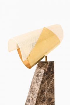 Erik Bratsberg Lorian Table Lamp in Brass Fabric and Marble by Erik Bratsberg 2021 - 4663804