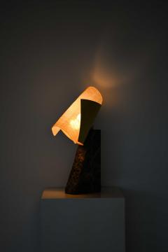 Erik Bratsberg Lorian Table Lamp in Brass Fabric and Marble by Erik Bratsberg 2021 - 4663850
