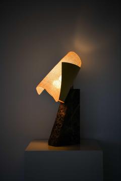 Erik Bratsberg Lorian Table Lamp in Brass Fabric and Marble by Erik Bratsberg 2021 - 4663851