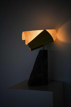 Erik Bratsberg Lorian Table Lamp in Brass Fabric and Marble by Erik Bratsberg 2021 - 4663854
