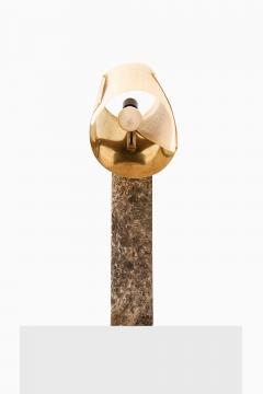Erik Bratsberg Lorian Table Lamp in Brass Fabric and Marble by Erik Bratsberg 2021 - 4663866