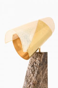 Erik Bratsberg Lorian Table Lamp in Brass Fabric and Marble by Erik Bratsberg 2021 - 4663868
