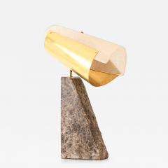 Erik Bratsberg Lorian Table Lamp in Brass Fabric and Marble by Erik Bratsberg 2021 - 4681078