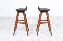 Erik Buch Danish Modern Sculpted Teak Rosewood Bar Stools by Erik Buch - 2750371