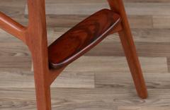 Erik Buch Danish Modern Teak Tan Leather Bar Stools by Erik Buch - 3641354