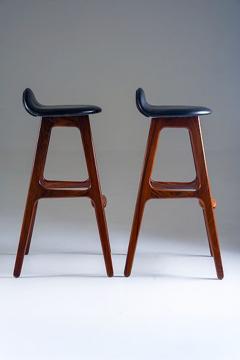 Erik Buch Erik Buch Bar Stools Model OD 61 for Odense M belfabrik Denmark 1960s - 4415323