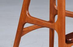 Erik Buch Erik Buch Teak Cognac Leather Bar Stools for Oddense Maskinsnedkeri - 4819077