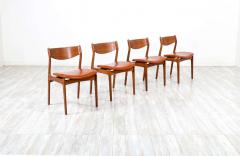 Erik Buch Erik Buch Teak Cognac Leather Dining Chairs for O D Mobler - 2334317
