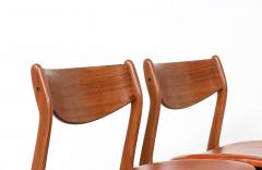 Erik Buch Erik Buch Teak Cognac Leather Dining Chairs for O D Mobler - 2334318