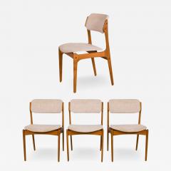 Erik Buch Mid Century Erik Buch for Oddense Maskinsnedkeri AS Teak Dining Chairs Model 49 - 2963759