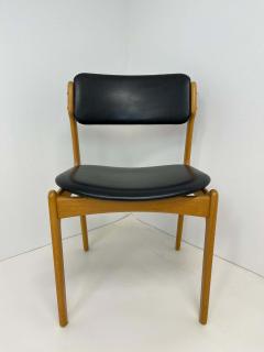 Erik Buch Midcentury Teak Oak Leather Dining Chairs Erik Buch OD49 Denmark 1960s - 2277154