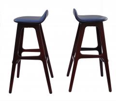 Erik Buch Pair of Erik Buch Buck OD 61 Vintage Bar Stools Rosewood Set Two - 2400380