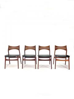 Erik Buch Set of 6 Erik Buch Teak Dining Chairs Model 310 for Christiansen M belfabrik - 3419857