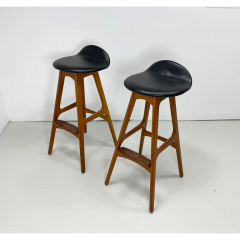 Erik Buck 1960s Pair of Erik Buch Od61 Barstools - 2935929