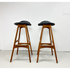 Erik Buck 1960s Pair of Erik Buch Od61 Barstools - 2935950