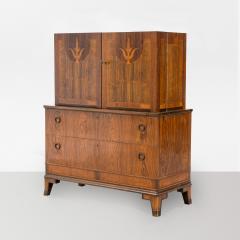 Erik Chambert ERIK CHAMBERT Art Ceco MAHOGANY AND ROSEWOOD VENEERED SWEDISH GRACE SECRETAIRE  - 4219638