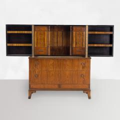 Erik Chambert ERIK CHAMBERT Art Ceco MAHOGANY AND ROSEWOOD VENEERED SWEDISH GRACE SECRETAIRE  - 4219639