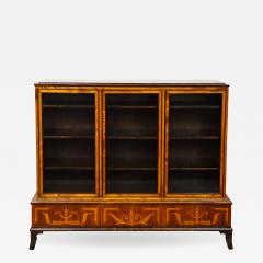 Erik Chambert Erik Chambert Birch Ebonized and Fruitwood Inlaid Bookcase Cabinet circa 1940 - 752252