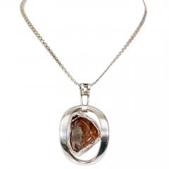 Erik Dennung Erik Dennung Silver Plated Pendant with Agate Denmark - 596977