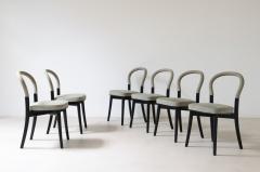 Erik Gunnar Asplund Elegant set of 8 chairs in wood and fabric covering - 3891508