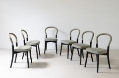 Erik Gunnar Asplund Elegant set of 8 chairs in wood and fabric covering - 3891536