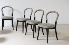 Erik Gunnar Asplund Elegant set of 8 chairs in wood and fabric covering - 3891538