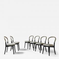 Erik Gunnar Asplund Elegant set of 8 chairs in wood and fabric covering - 3893395