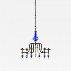Erik H glund Erik H glund Candelabra in Glass and Wrought Iron by Boda Glasbruk 1970s - 4648396