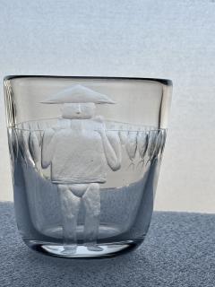 Erik H glund Glass Vase by Erik H glund for Boda - 4820435