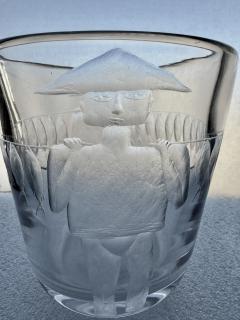 Erik H glund Glass Vase by Erik H glund for Boda - 4820437