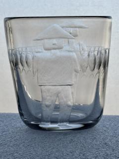 Erik H glund Glass Vase by Erik H glund for Boda - 4820438