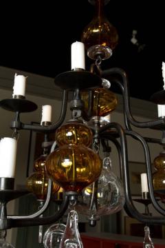 Erik H glund L 86 Wrought Iron Ten Light Chandelier by Erik Hoglund - 259929