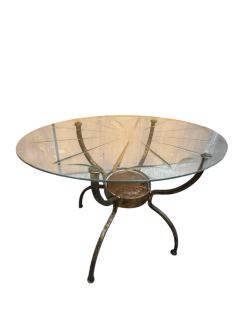 Erik H glund MID CENTURY IRON LOW SIDE TABLES GLASS ETCHED TOPS STYLE OF ERIK HOGLUND - 4439089