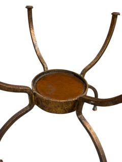 Erik H glund MID CENTURY IRON LOW SIDE TABLES GLASS ETCHED TOPS STYLE OF ERIK HOGLUND - 4439097