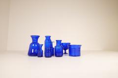 Erik H glund Midcentury Collection of Eight Blue Vases by Erik Hoglund Sweden 1960s - 2369240