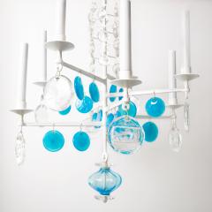 Erik H glund Scandinavian Modern Erik Hoglund Electrified 8 arm Iron Crystal Chandelier - 1079844