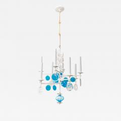 Erik H glund Scandinavian Modern Erik Hoglund Electrified 8 arm Iron Crystal Chandelier - 1080339