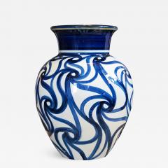 Erik Kargaard Monumental Vase with Scrolling Design by Erik Kargaard for Knabstrup - 1750085