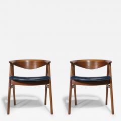 Erik Kirkegaard Pair of Restored Danish Teak Armchairs by Erik Kirkegaard - 4568852