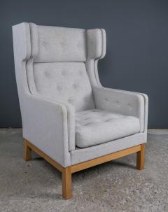 Erik Ole J rgensen Erik Ole J rgensen Wing Chair in Wool Oak Denmark c1975 - 2421095